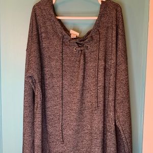Gray long sleeve top